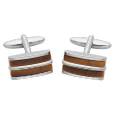 Запонки Lindenmann 414 з тигрячим оком