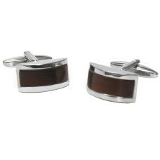 Запонки Lindenmann 10165 з коричневим котячим оком Запонки Lindenmann 10165 з коричневим котячим оком